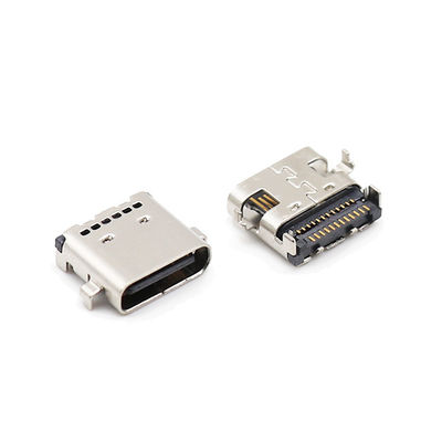 Le Taper de descente Taper femelle connecteur USB de SMT USB de C dactylographient la prise de ÉÉpinglergler de C 24