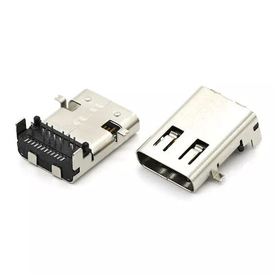 Connecteur femelle USB en alliage de cuivre SMT Type 24Pin USB 3.1 C Socket