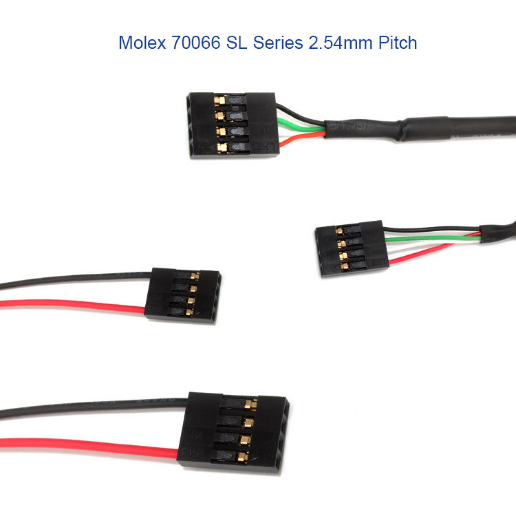 Harnais fait sur commande de fil de Molex 50-57-9404 avec SL 2.54mm 4 connecteur de la manière 70066