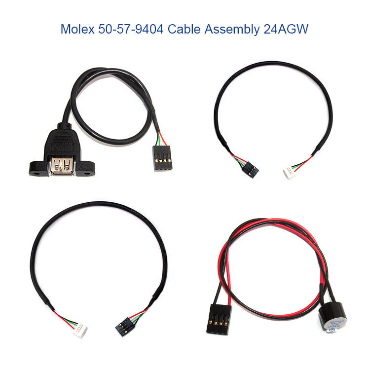 Harnais fait sur commande de fil de Molex 50-57-9404 avec SL 2.54mm 4 connecteur de la manière 70066