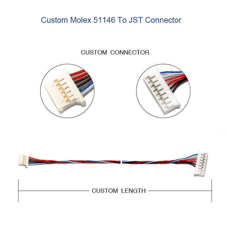 harnais MOLEX 51146 1.25mm de fil électrique de 5P 6P avec le support de logement d'A1254 SMD