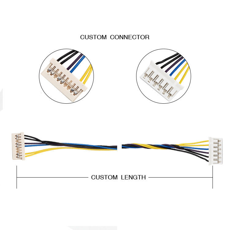 HEURES DF14-9S-1.25C de câble équipé de harnais du fil 9pin de 1.25mm à JST SPH-002T-P0.5S