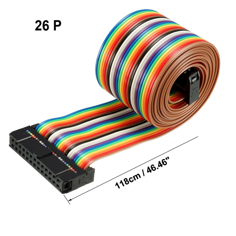 Appartement flexible de carte PCB de lancement de la borne 2.54mm des câbles plats de 24AWG AWM 2651 FFC IDC 26