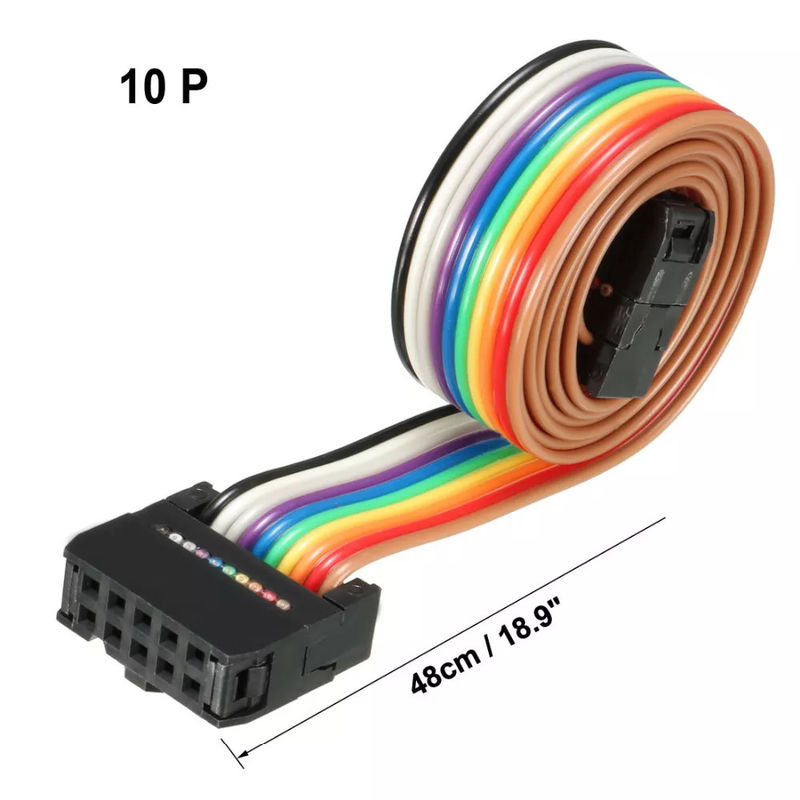 Appartement flexible de carte PCB de lancement de la borne 2.54mm des câbles plats de 24AWG AWM 2651 FFC IDC 26