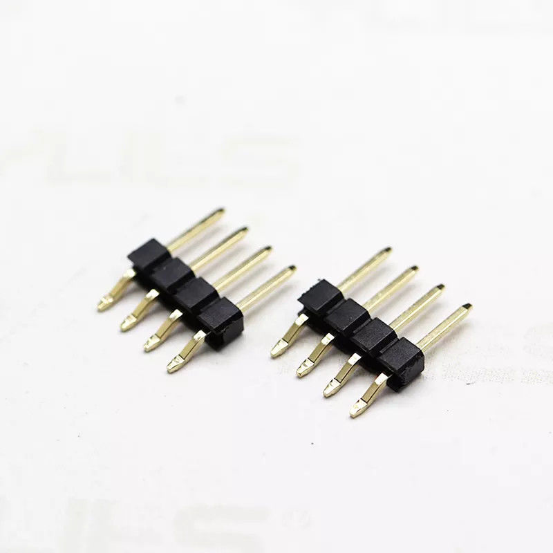Positions simples incurvées à angle droit en plastique 2-40pin de Pin Header 2.54mm de rangée de SMT