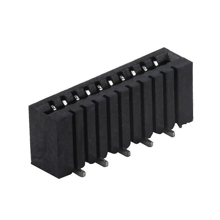 Type barre verticale de connecteur de FPC de SMT de contact réversible de lancement noir de 1.0mm à la barre