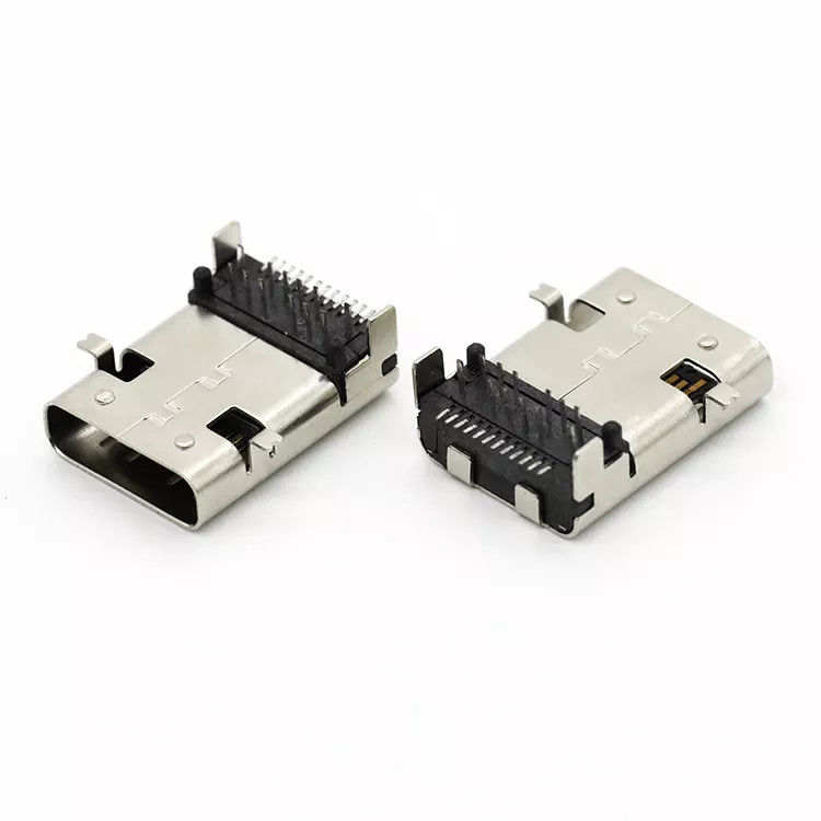 Connecteur femelle USB en alliage de cuivre SMT Type 24Pin USB 3.1 C Socket