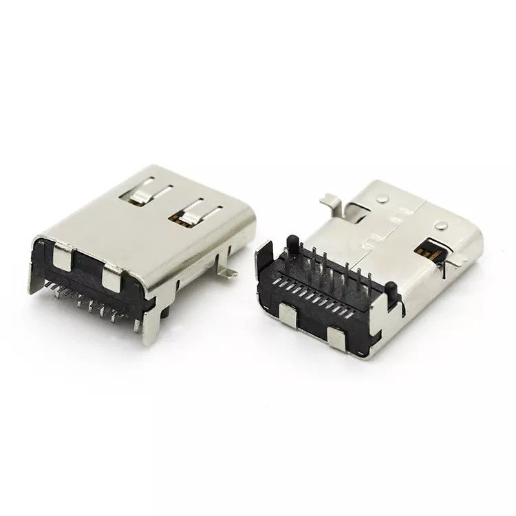 Connecteur femelle USB en alliage de cuivre SMT Type 24Pin USB 3.1 C Socket