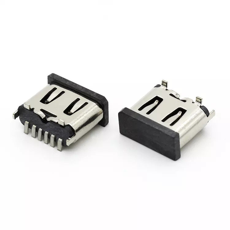 Type femelle vertical de SMT de prise de prise de connecteur d'USB 3.1 C de 6P pour le téléphone portable
