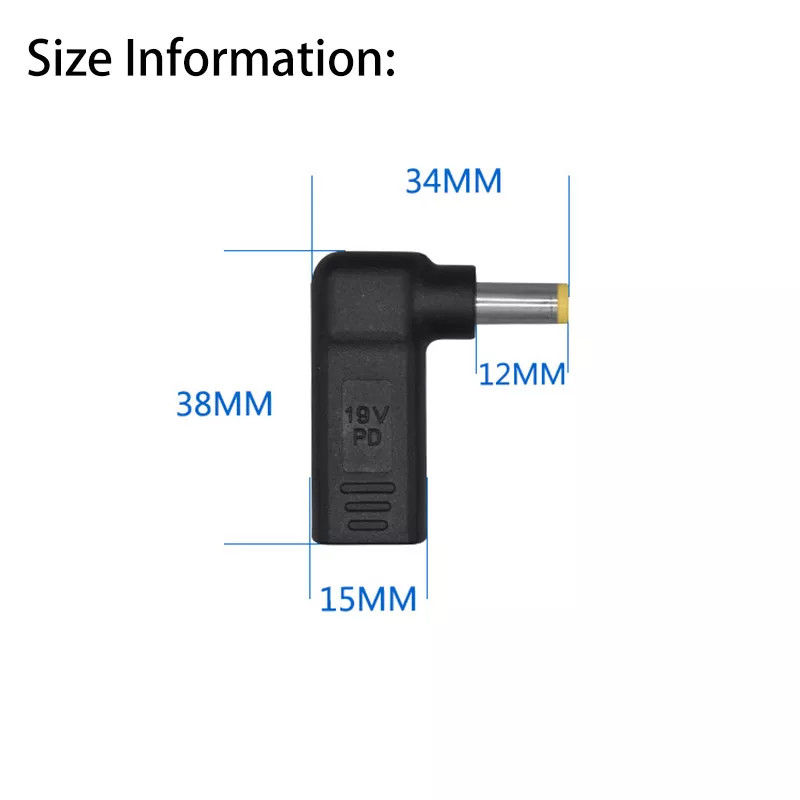 USB Type C femelle vers DC 5525 convertisseur mâle PD leurre Spoof Trigger Plug Jack