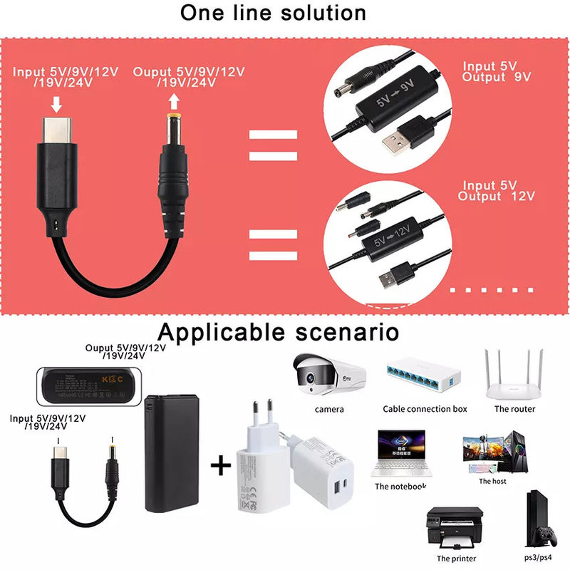 DC 15v Type 20V Convertisseur Usb C Pd Déclencheur 5525mm