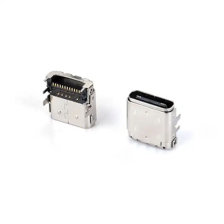 24 broches USB de type C connecteur féminin DIP + SMT 3.4 prise avant et patch arrière pour le câble de charge