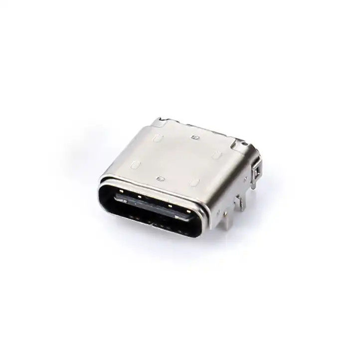 24 broches USB de type C connecteur féminin DIP + SMT 3.4 prise avant et patch arrière pour le câble de charge
