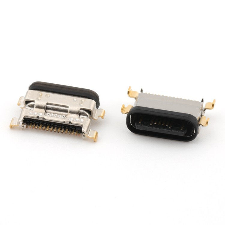 Connecteur USB C 16Pin de type C féminin Mid Mount 1,13 mm IPX8 étanche avec LIM