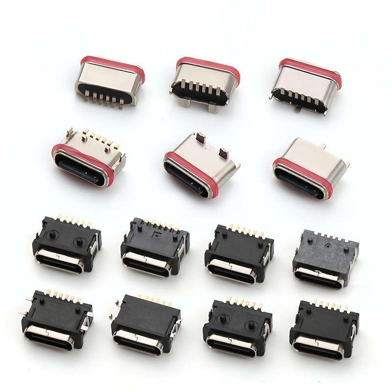 Cable de transfert de données en cuivre étanche USB de type C 6 broches connecteur féminin avec courant nominal maximal de 3A et 30V