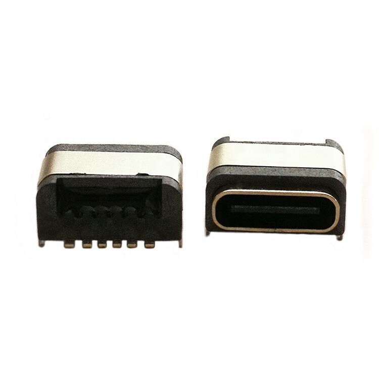 Connecteur USB étanche IP67, 6 broches, montage en surface horizontal, connecteur USB Type C femelle