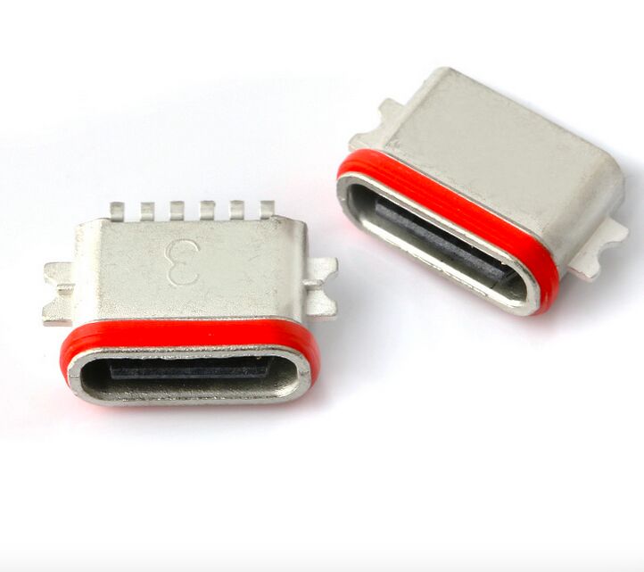 Fabricant professionnel de connecteur USB Type C 6P Full SMT étanche IP67 USB 3.1 connecteur SMD