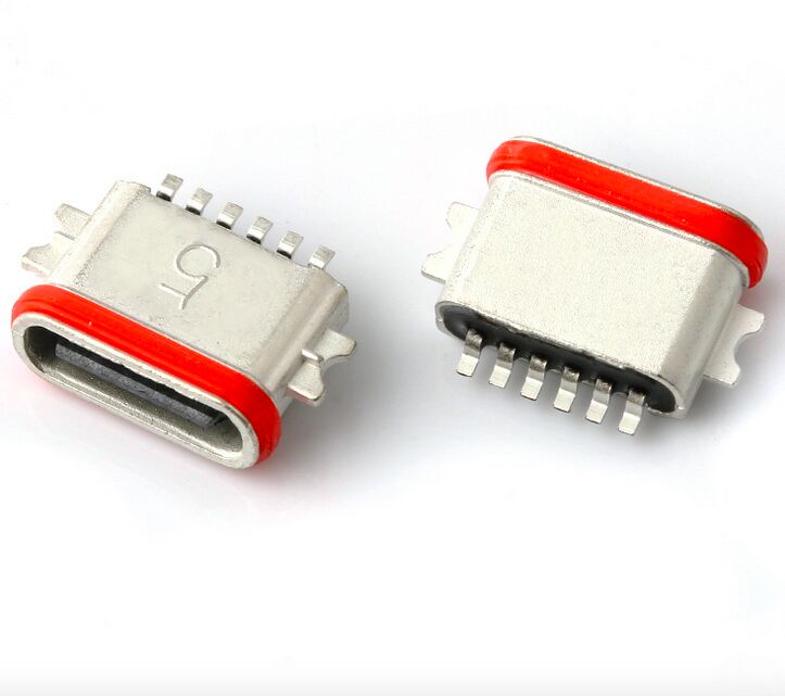 Fabricant professionnel de connecteur USB Type C 6P Full SMT étanche IP67 USB 3.1 connecteur SMD