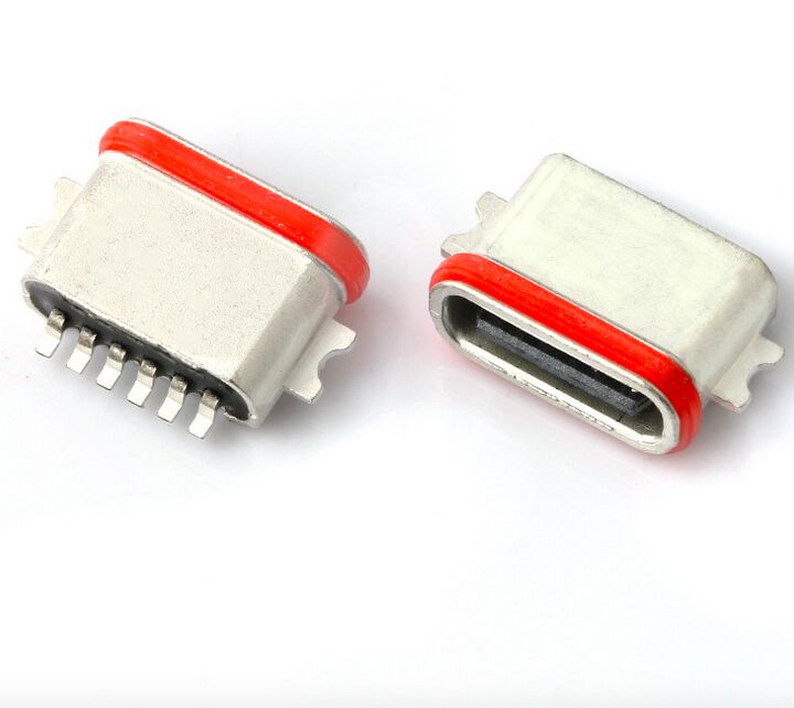 Fabricant professionnel de connecteur USB Type C 6P Full SMT étanche IP67 USB 3.1 connecteur SMD