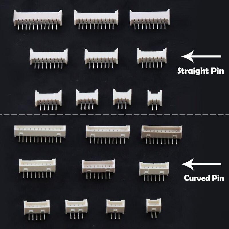 Connecteur de plaquette de 1,25 mm de pas, 2-16 broches, Dip, angle droit, connecteur Jst fil vers carte
