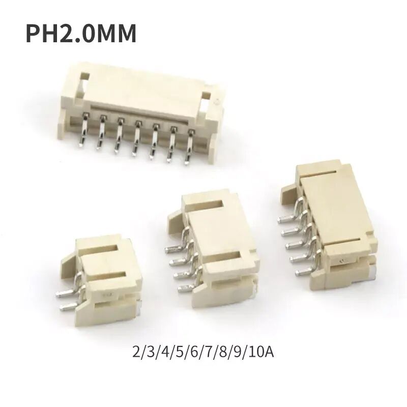Connecteur SMD câble à carte PH 2.0mm 6 broches SMT Connecteur à plaquette verticale avec couvercle