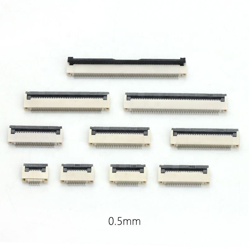 Connecteur FPC à verrouillage basculant horizontal, type ZIF, H2.0mm, 4-60 broches, pas de 0.5mm, connecteurs FPC/FFC