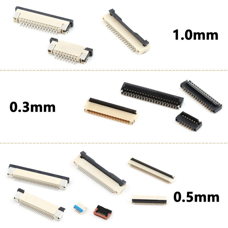 Connecteur FPC 0,5 hauteur horizontale SMT type flip-lock haut haut bas contact vers le bas 4-60 broches