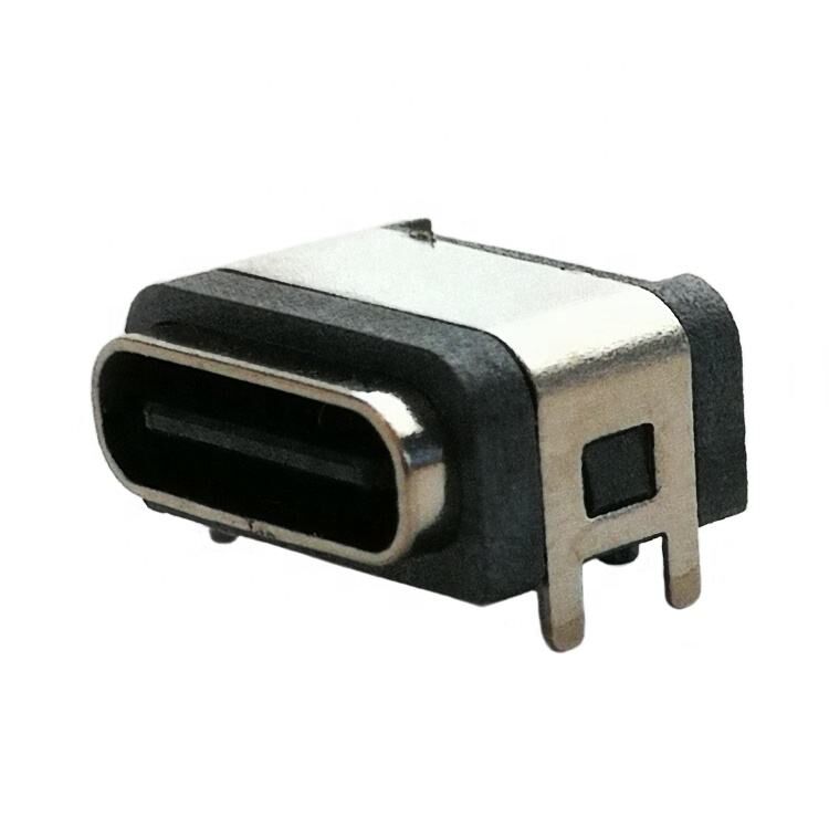 Connecteur USB étanche IP67, 6 broches, montage en surface horizontal, connecteur USB Type C femelle
