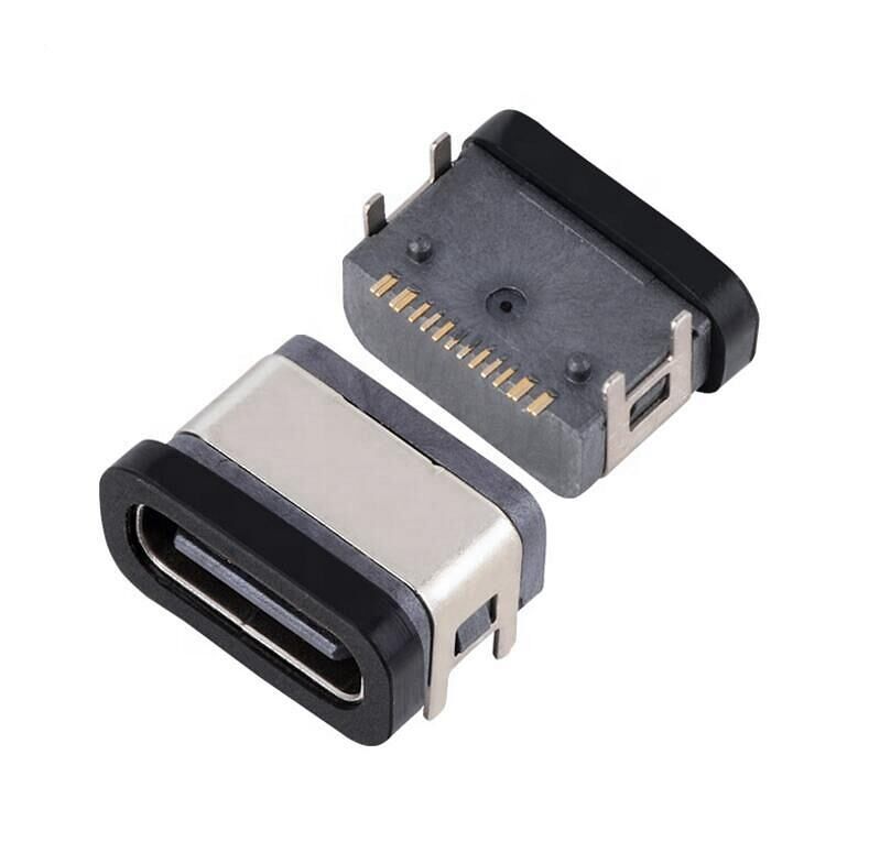 Connecteur USB féminin 16 broches Socket imperméable à l'eau de type c SMT IPX7