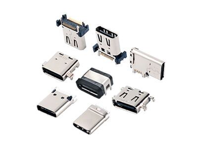 Connecteur de récepteur à angle droit hybride féminin 24PIN USB 3.1 de type C pour la recharge téléphonique et le transfert rapide de données