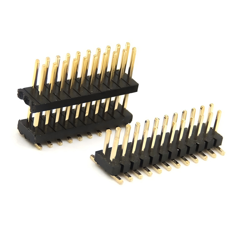 Press Fit Dual 6 8 20 Pin 2*14 2*3 5 Femme 1mm 1.27mm 2mm 2.54mm Angle de piqûre SMD/SMT En-tête En-tête Long Pin Connecteur masculin