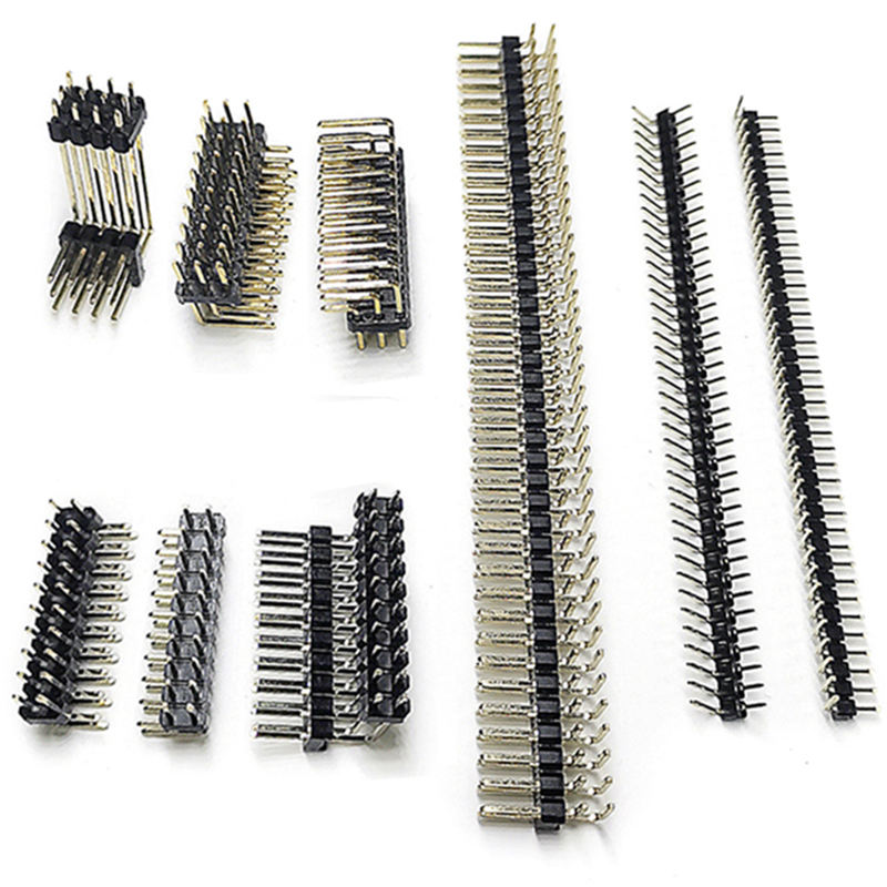 Press Fit Dual 6 8 20 Pin 2*14 2*3 5 Femme 1mm 1.27mm 2mm 2.54mm Angle de piqûre SMD/SMT En-tête En-tête Long Pin Connecteur masculin