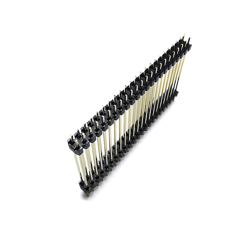 1.27mm angle droit de la hauteur unique double rangée 40 Stick PCB pin connecteur de tête de broche féminin