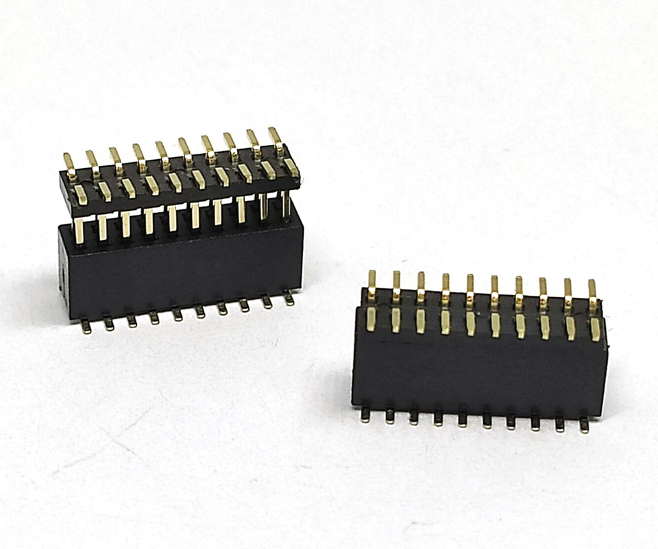 Embase femelle/mâle SMT à 20 broches, pas de 1,27 mm, connecteur de carte à circuit imprimé