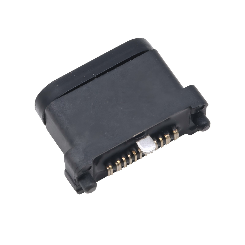 USB 3.2 Type-C 40 Gbps prise U4 étanche à l'eau 24 broches SMT DIP PCB Femme Connecteur or Plating acier inoxydable 5A 100V AC