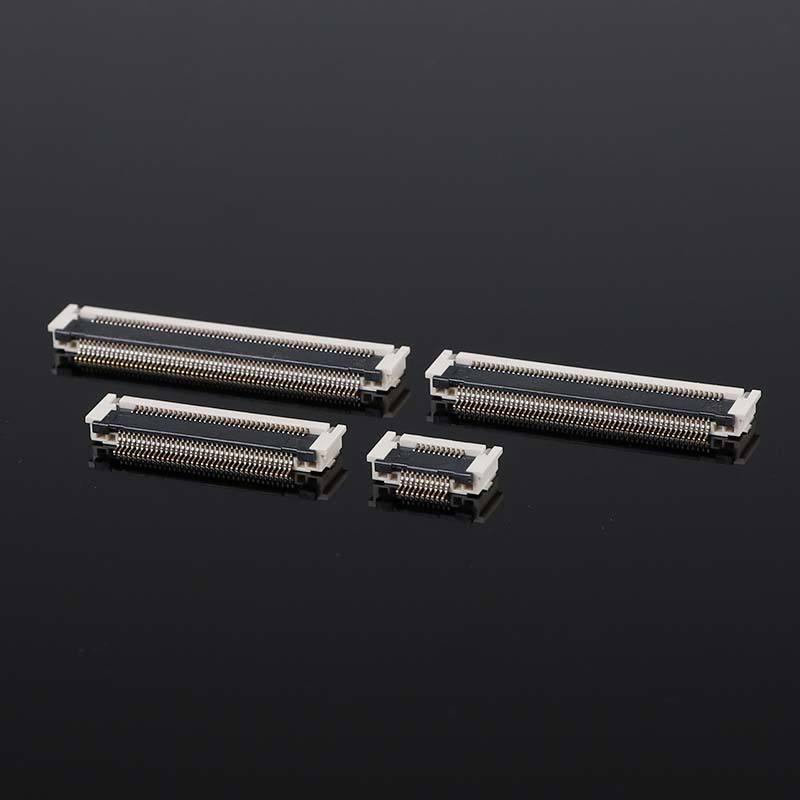 Connecteur FPCFFC plaqué or au pas de 0,5 mm, 2,7 H post-pression horizontale SMD 10-68 broches 50 V 0,5 A