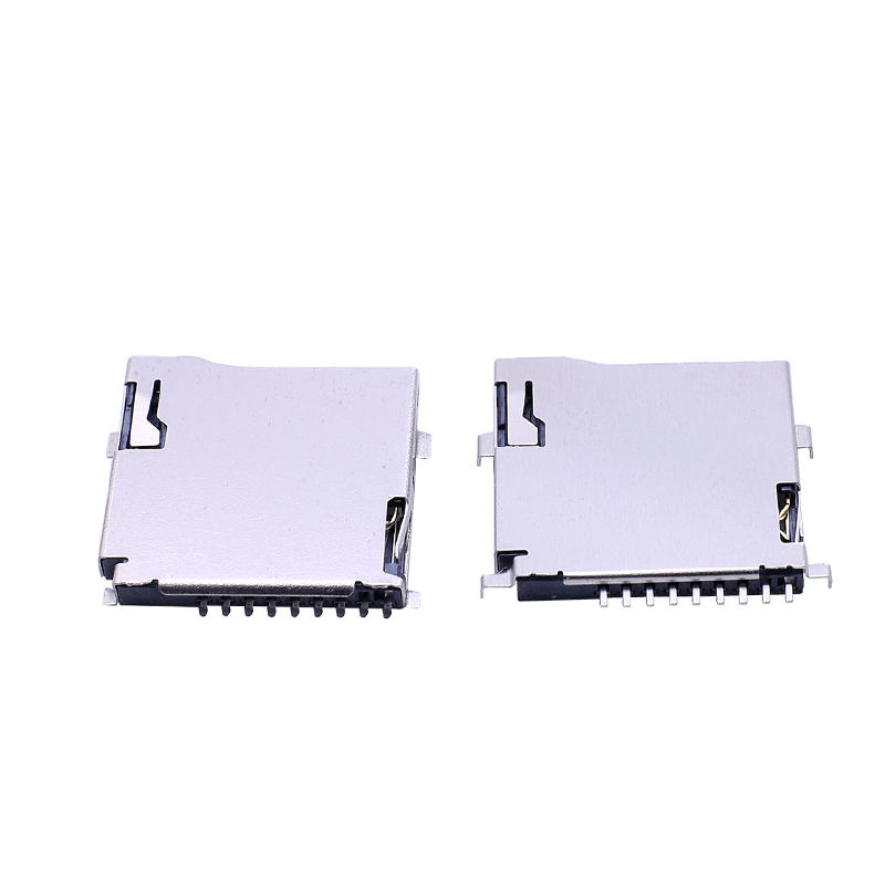 Connecteur Micro SD série DM3 9 broches, push-push, SMT, type T-Flash avec coque SUS soudée extérieure pour applications PCB