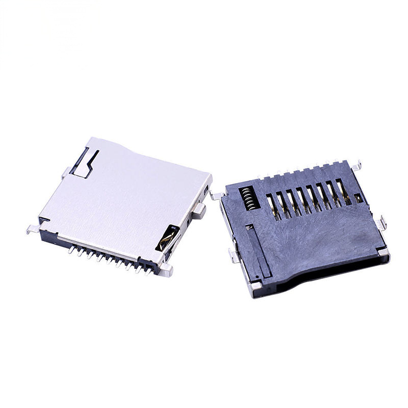 Connecteur Micro SD série DM3 9 broches, push-push, SMT, type T-Flash avec coque SUS soudée extérieure pour applications PCB
