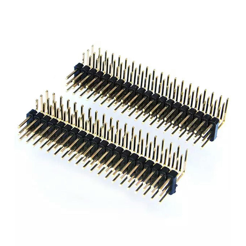 Embase de connecteur 1.0mm double rangée, broches coudées, montage en surface, 180 degrés, 90 degrés, matériau PBT, contacts en bronze phosphoreux, longueur de broche personnalisable