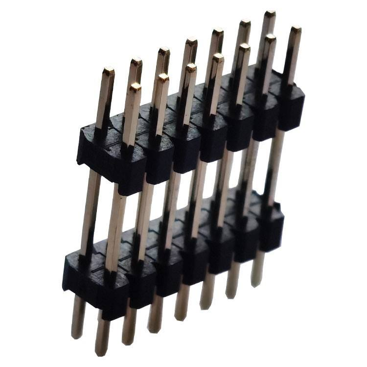 Double Row 2.0mm Pitch Female/Male Header Pins 2-40Pins Gold Plated For PCBA