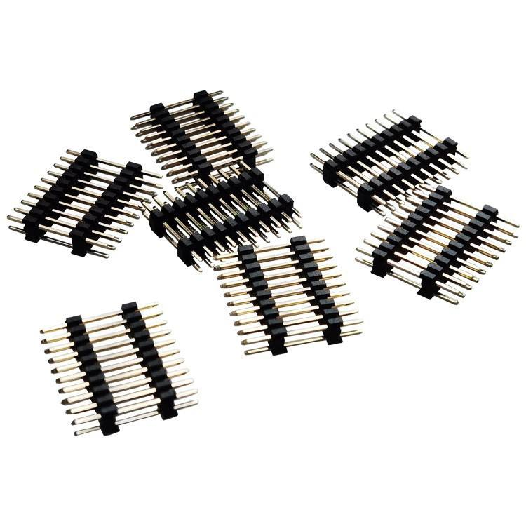 Double Row 2.0mm Pitch Female/Male Header Pins 2-40Pins Gold Plated For PCBA