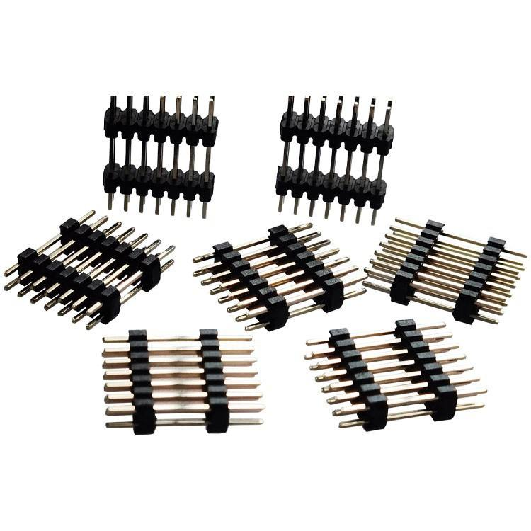 Double Row 2.0mm Pitch Female/Male Header Pins 2-40Pins Gold Plated For PCBA