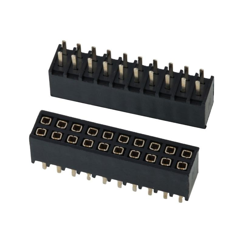 DIP Female Header 2.54 mm Pitch Double Row Female Straight Header Socket Pin Strip Connector