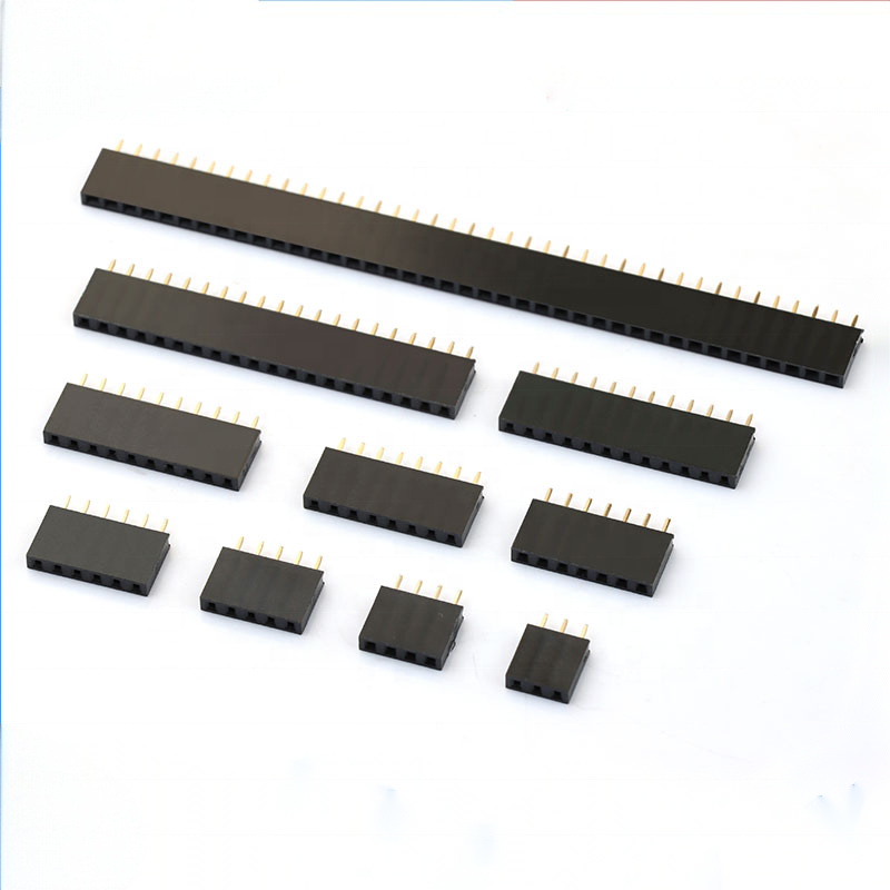 Connecteur de tête de broche féminin 2mm 2pin verticale DIP à rangée unique 1*2P féminin 2.0mm