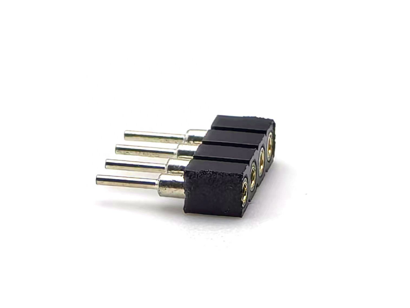 2.54mm Pitch DIN Brass Femme Connecteur de tête ronde PPS Housing H3.0mm 1 * 4P Pour PCBA