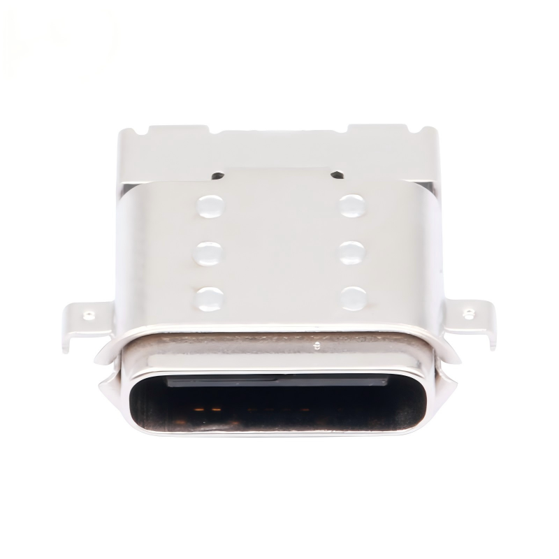 Waterproof USB Type-C3.1 IP67 Automotive Adapter Socket Female 24Pin SMT Charging Port with Stainless Steel Shell