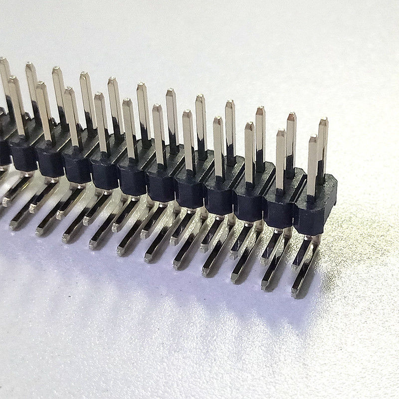 Double seul degré ÉÉpinglergler Connecteur ÉÉpinglergler entête de l'IMMERSION 90 de rangée de PA9T lancement de 1,27 millimètres