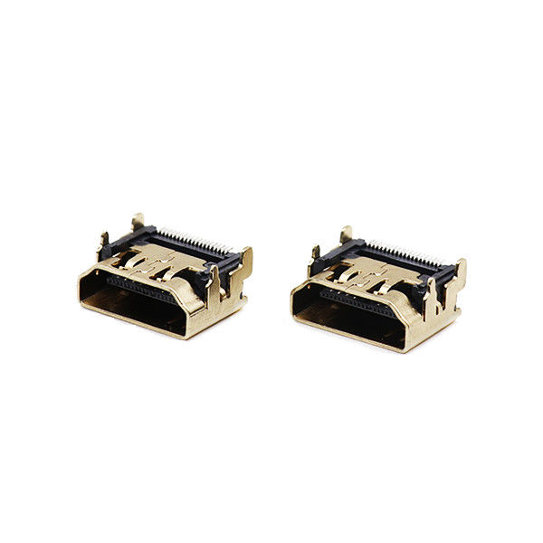 Taper de goupille des Câbles connecteur 19 d'UL94V-0 HDMI un Taper GV de SMT de connecteur sans oreille