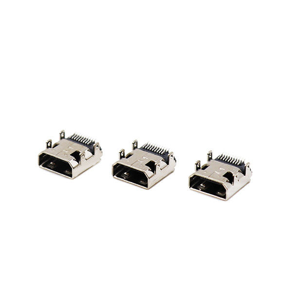 L'or a plaqué le Taper micro connecteur femelle de la goupille Tremper+SMT d des Câbles connecteur 19 de HDMI