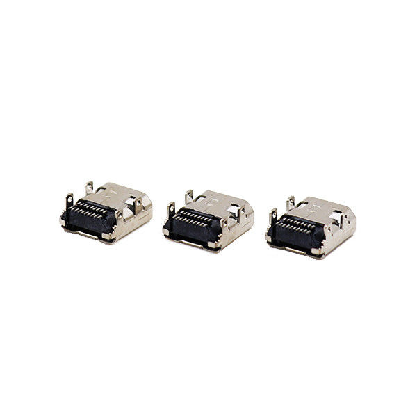 L'or a plaqué le Taper micro connecteur femelle de la goupille Tremper+SMT d des Câbles connecteur 19 de HDMI